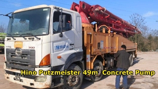 Pompa Beton Hino Chassis Putzmeister 49m Langka & Premium 2012 – Kondisi Luar Biasa, Wajib Dilihat!