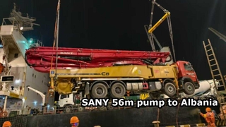 CP Brothers Berhasil menjual truk pompa beton SANY 56m ke Albania – Full Logistics &